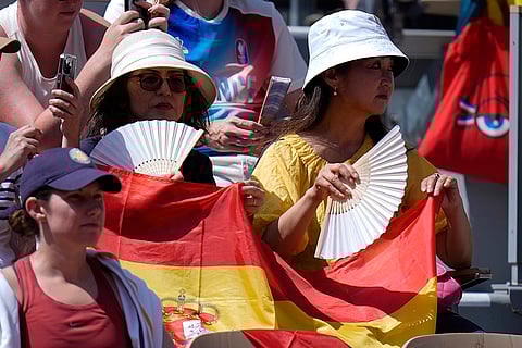 Supporters of Spain's Rafael Nadal